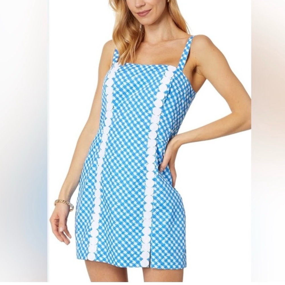 Lilly Pulitzer Lawless Romper in Boca Blue Double Checkered